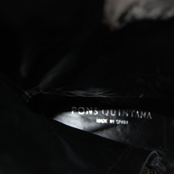 40/US9❤️Pons Quintana Gray Leather HEELS Buckle Mid Calf BOOTS Made in Spain - Picture 13 of 13